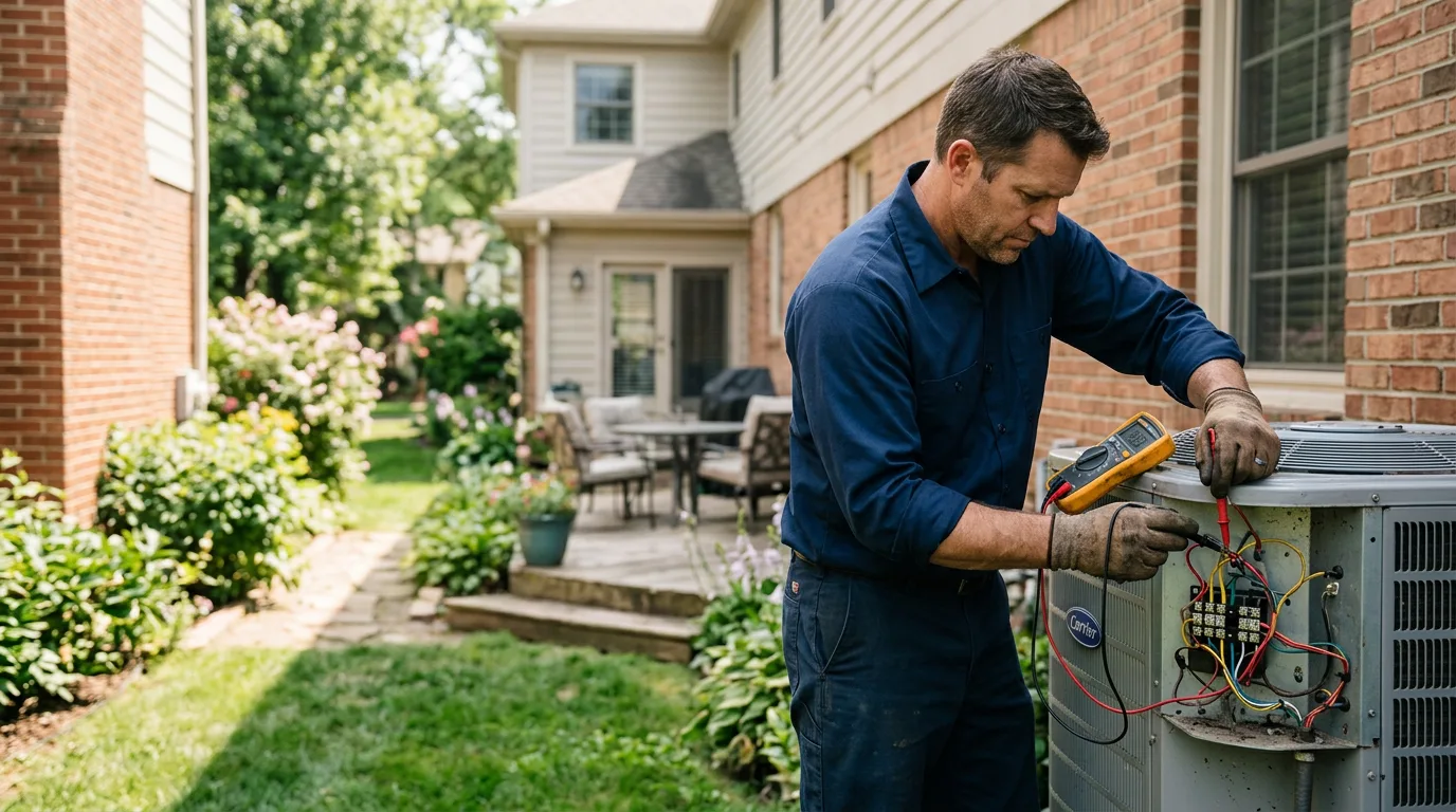 HVAC technician working near Modoc, IL